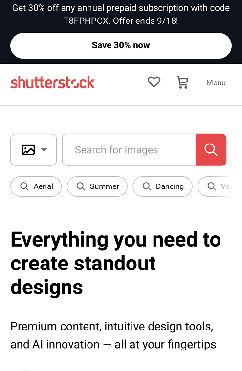 SHUTTERSTOCK Promotional Code